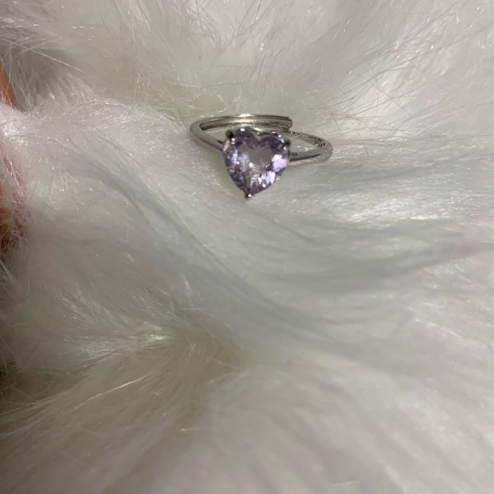 Lavender moon quartz ring